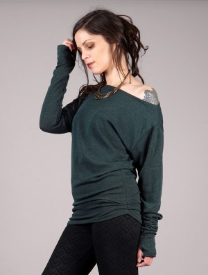 Toonzshop Kayäaz Batwing Sleeve Sweater Pullover Damen Dunkel | 8491PWIQZ
