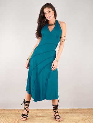 Toonzshop Kaylah Dress Kleid Damen Teal | 4360AYEMO