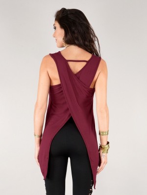 Toonzshop Keiko Sleeveless Top Oberteile Damen Wine | 7521CQVMK
