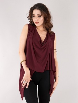 Toonzshop Kihiko Top Oberteile Damen Wine | 6128LHZOC