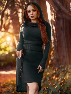 Toonzshop Käliskä Sweater Dress Kleid Damen Blau Schwarz | 3814MBKZR