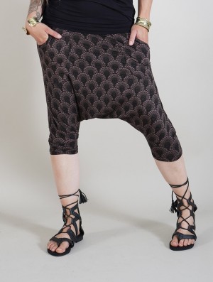 Toonzshop Komodo Drop Printed Harem Pants Hose Damen Braun | 2587OABUZ