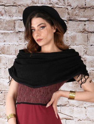 Toonzshop Koöna Large Snood Collar Kleid Damen Schwarz | 6425OXRZS
