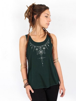 Toonzshop Kyaani Printed Tank Top Tanktop Damen Silber | 2765OBJID