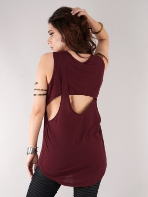 Toonzshop Leigha Loose Sleeveless Top Oberteile Damen Wine | 0453MWVBQ