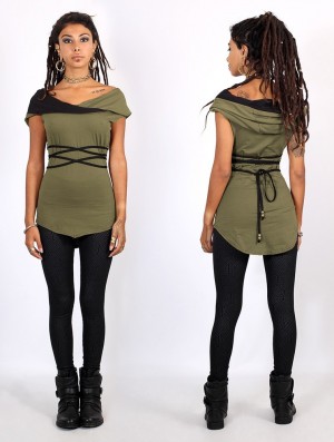 Toonzshop Liskä Hooded Tank Top Tanktop Damen Grün | 7631RJNGT