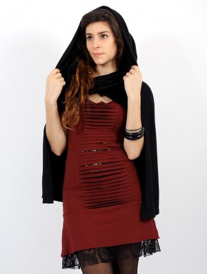 Toonzshop Magik Hooded Cape Ponchos Damen Schwarz | 8275OMSZL