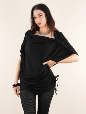 Toonzshop Mandlu Tunic Top Oberteile Damen Schwarz | 5347XKQHU