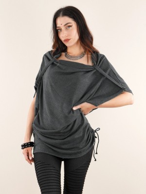 Toonzshop Mandlu Tunic Top Oberteile Damen Grau | 6084UJSTF