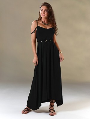 Toonzshop Massaläa Long Dress Kleid Damen Schwarz | 6592BPGVA