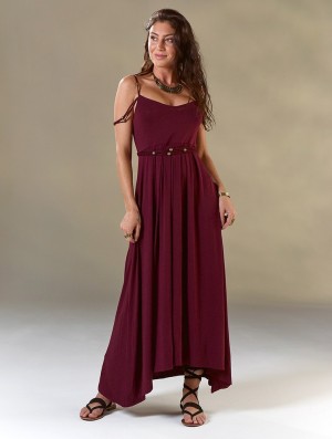 Toonzshop Massaläa Long Dress Kleid Damen Wine | 4305GAUMZ