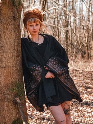 Toonzshop Melian Kimono Jacket Jacken Damen Schwarz | 5261GOZPU