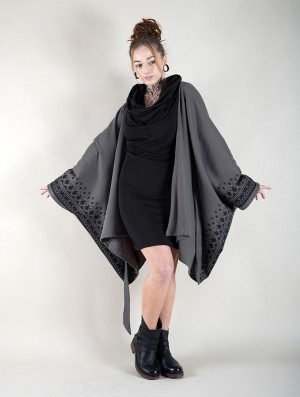 Toonzshop Melian Kimono Jacket Jacken Damen Grau | 1256POIAV