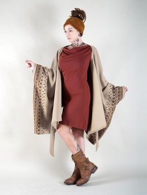 Toonzshop Melian Kimono Jacket Jacken Damen Beige | 8147DEIXU