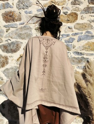 Toonzshop Melian Zohraa Kimono Jacket Jacken Damen Beige | 5971SWJKA