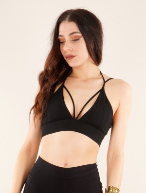 Toonzshop Milah" Crop Top Bra BHs Damen Schwarz | 7514QXNOY