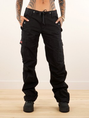 Toonzshop Molecule Gender Neutral Baggy Cargo Pants Hose Damen Schwarz | 7318UYFDH