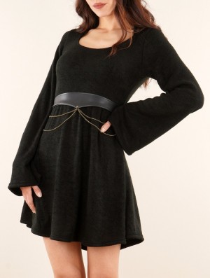 Toonzshop Müse Skater Dress Kleid Damen Schwarz | 2967CBTZO