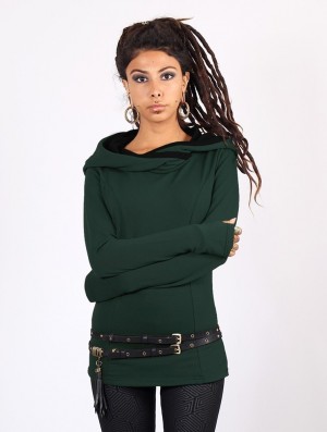 Toonzshop Myäa Hooded Sweatshirt Sweatshirt Damen Pfauen | 0293PTMSW