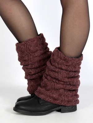 Toonzshop Naïlae Crochet Legwarmers Legwarmer Damen Wine | 8146GKBLC