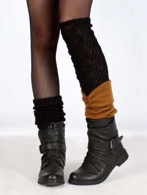 Toonzshop Naïlo Crochet Legwarmer Legwarmer Damen Schwarz | 1072KXBOT