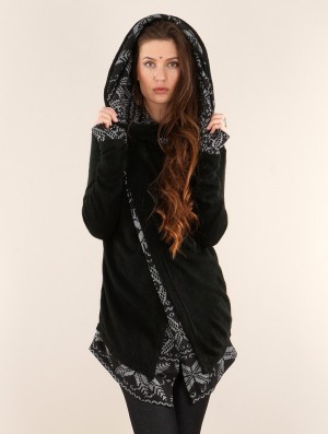 Toonzshop Namkha Heimaey Cardigan Strickjacke Damen Schwarz | 0628ZVMDP