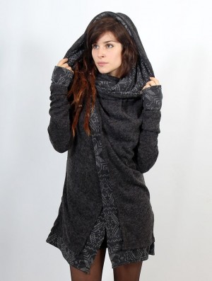 Toonzshop Namkha Heimaey Cardigan Strickjacke Damen Dunkelgrau | 6203PEHBF