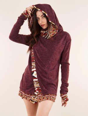 Toonzshop Namkha Lima Cardigan Strickjacke Damen Wine | 5732AZRSG