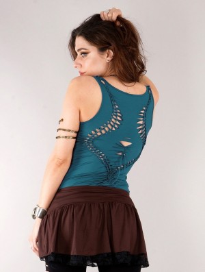 Toonzshop Naoko Tank Top Tanktop Damen Teal | 5612ZGFPW