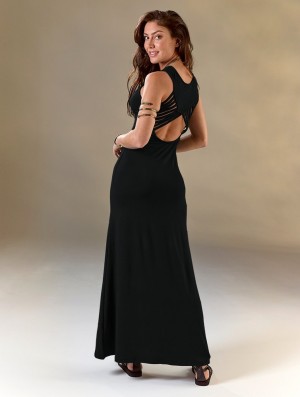 Toonzshop Nayantara Long Dress Kleid Damen Schwarz | 5620DNGLM