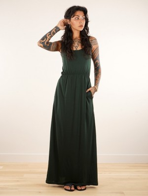 Toonzshop Oromë Strappy Long Dress Kleid Damen Grün | 6891BDOKY
