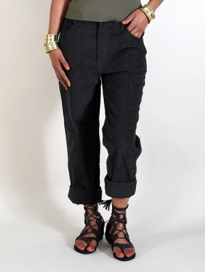 Toonzshop Ottarah Corduroy Pants Hose Damen Schwarz | 8962KBVGW