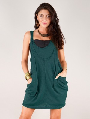 Toonzshop Palani Sleeveless Tunic Oberteile Damen Teal | 2965ZQPSG