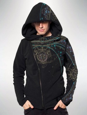 Toonzshop Portal Zip Up Hoodie Hoodie Herren Schwarz | 1049UBQMA