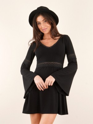 Toonzshop Reversible Bohemian Dress "Morphée" Kleid Damen Schwarz | 4970BMJQH