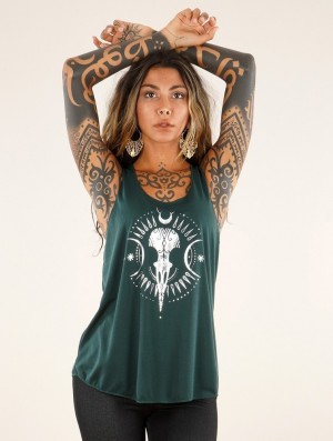 Toonzshop Ridaloo Printed Tank Top Tanktop Damen Silber | 4716FUYTC