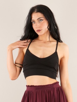 Toonzshop Sat Crop-top Bralette BHs Damen Schwarz | 9154SFHIU