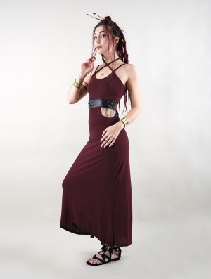 Toonzshop Sheherazade Long Dress Kleid Damen Wine | 2508XPAFY