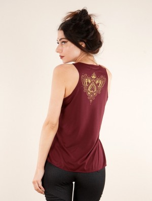 Toonzshop Talah Printed Tank Top Tanktop Damen Gold | 2306APYQF