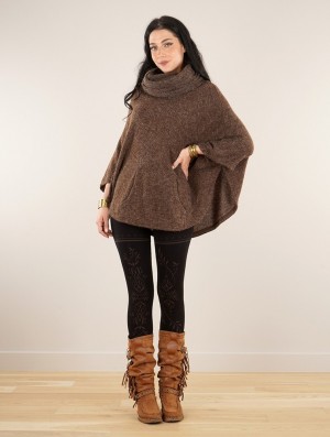 Toonzshop Taraka Poncho Ponchos Damen Braun | 6709VYWFS