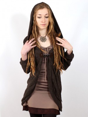 Toonzshop Thin Shandili Cardigan Strickjacke Damen Schokolade | 0592UNTVB