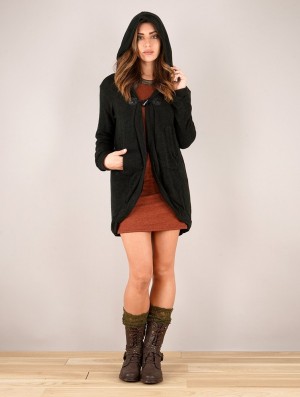 Toonzshop Thin Shandili Cardigan Strickjacke Damen Schwarz | 8145XCKFE