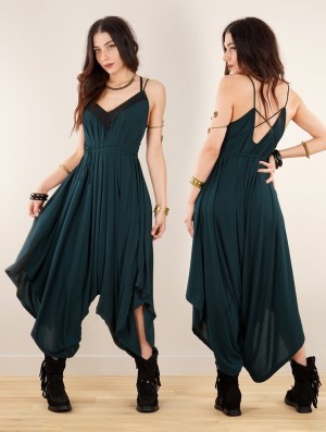 Toonzshop Topäaz Loose And Reversible Strappy Jumpsuit Jumpsuit Damen Teal | 9362AHQJE