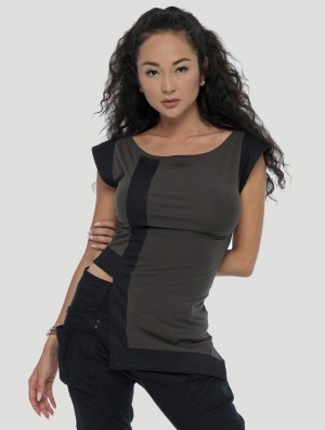 Toonzshop Venus Tunic Tunic Damen Grün Schwarz | 9546ZGQKY