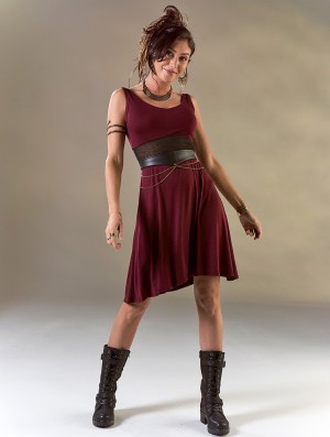 Toonzshop Wakäa Sleeveless Short Dress Kleid Damen Wine | 8694XWKRL