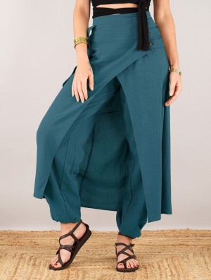 Toonzshop Wanda Harem Skirt Pants Rock Damen Dunkelblau | 8610YSAWT