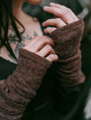 Toonzshop Yüm Arm Warmers Fingerless gloves-legwarmers Damen Braun | 8369KECWF