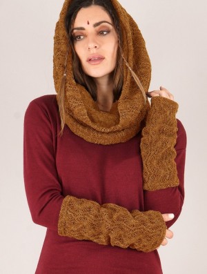Toonzshop Yüm Crochet Arm Warmers Fingerless gloves-legwarmers Damen Rusty | 4789XDEYC