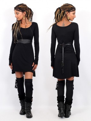 Toonzshop Ysïaa Long Sleeve Dress Kleid Damen Schwarz | 3429CRSGA