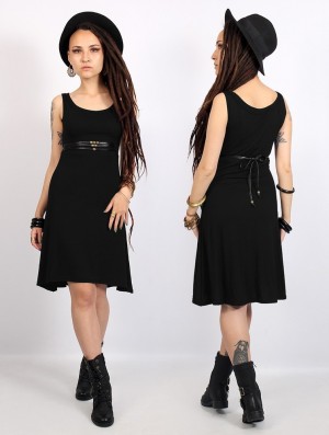 Toonzshop Ysïaak Sleeveless Dress Kleid Damen Schwarz | 5173OIRMZ